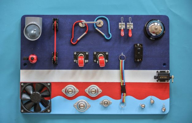 busyboard for two-year-old ship themed busy board activity board sensory play imagination toy