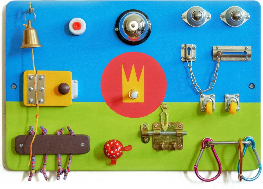 Princess Busyboard - a Cute Busy Board for Maya cute busy board with a crown for baby toddler boy girl developmental toy