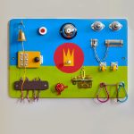 手工制作木制玩具BUSY板儿童感觉玩具精细运动自然学习